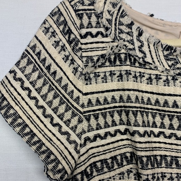 Banana Republic Black and Cream Geometric Dress - Picture 4 of 9